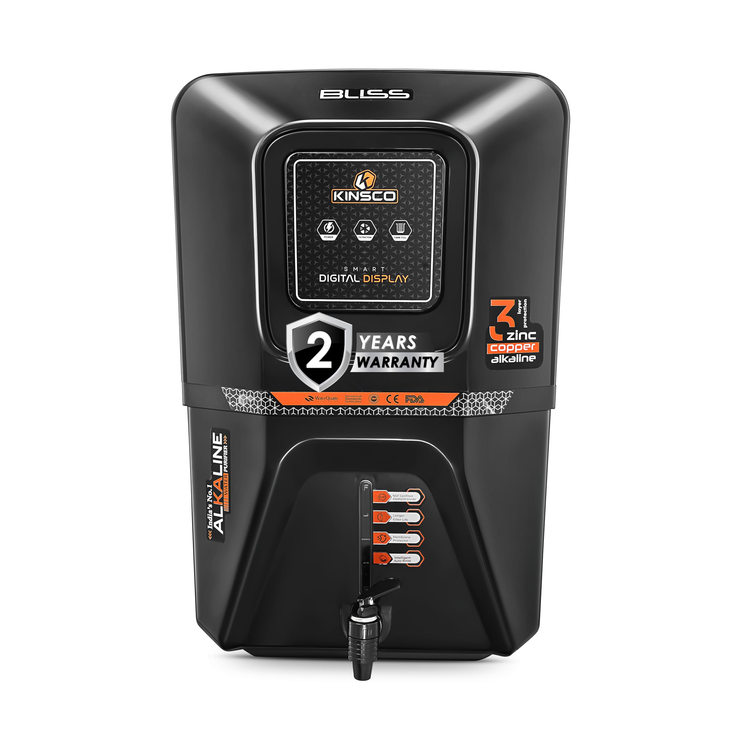 Proven Jupiter RO Water Purifier | No Service Needed for 2 Years | RO+UV+UF+TDS | Zinc, Copper, Alkaline | 12L Storage | For Borewell & Hard Water | ISI Certified | Free Pre-Filter