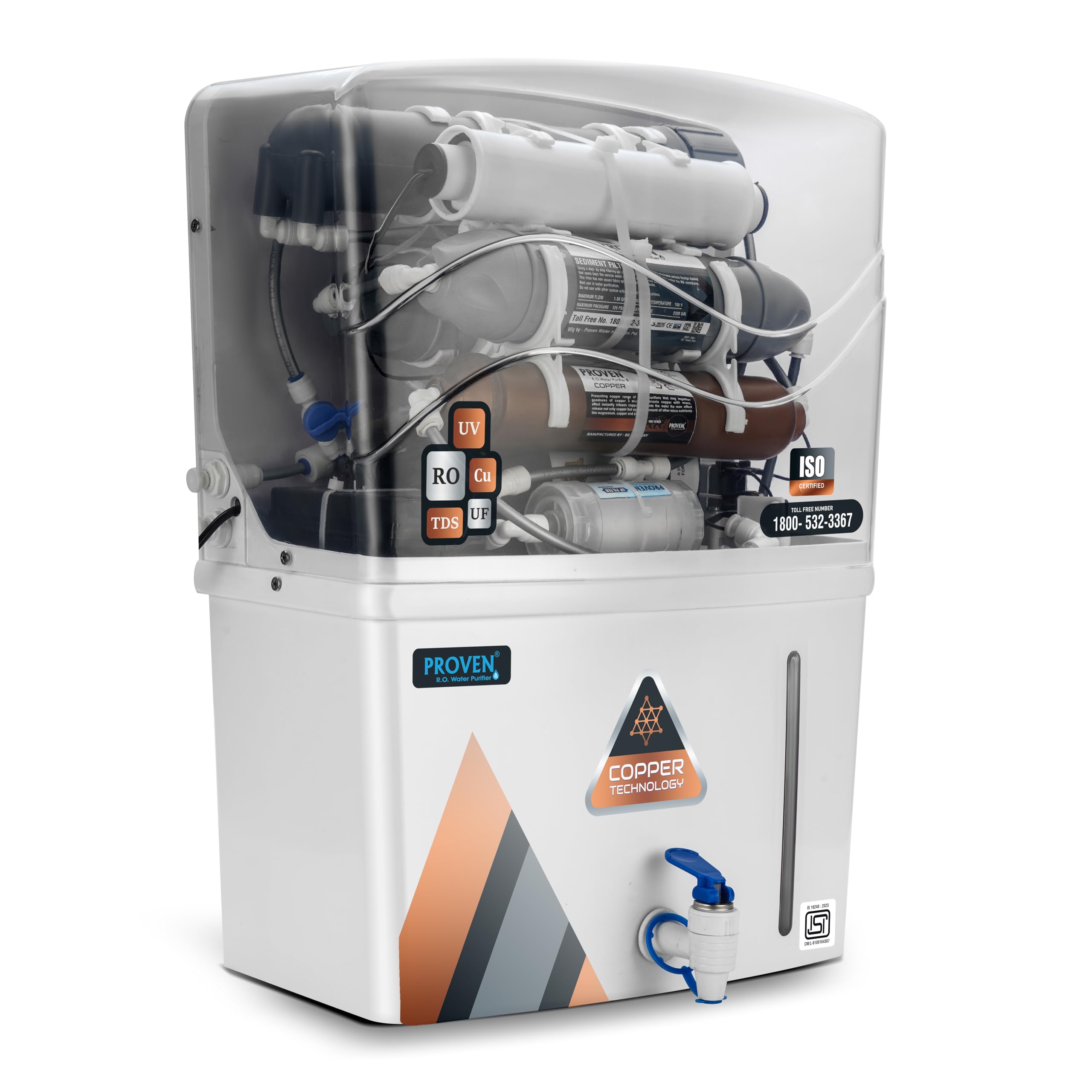 Proven Jupiter RO Water Purifier | No Service Needed for 2 Years | RO+UV+UF+TDS | Zinc, Copper, Alkaline | 12L Storage | For Borewell & Hard Water | ISI Certified | Free Pre-Filter