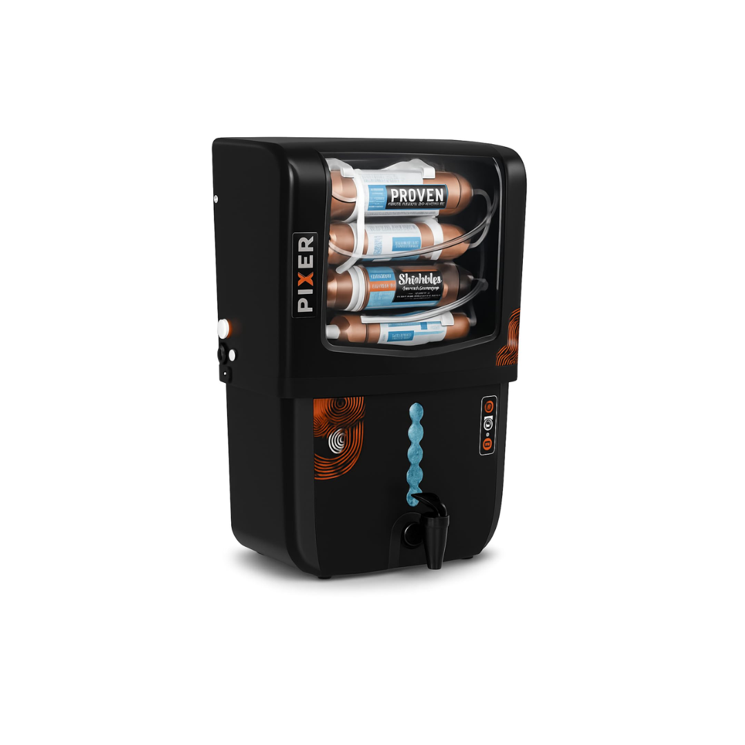 Proven Pixer RO + UV + UF Water Purifier for Home | Copper + TDS Controller | 10L | ISI Certified | for Borewell, Tanker & Municipal Water | 12-Stage Purification | 1-Year Warranty | Free Prefilter.
