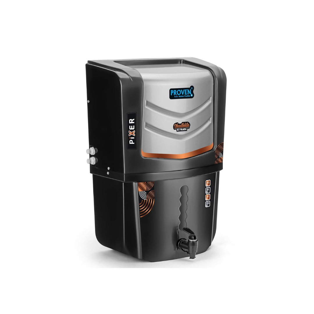 Proven Pixer RO + UV + UF Water Purifier for Home | 12L | Copper, Zinc, Alkaline | TDS Adjuster | ISI Certified | 1-Year Warranty