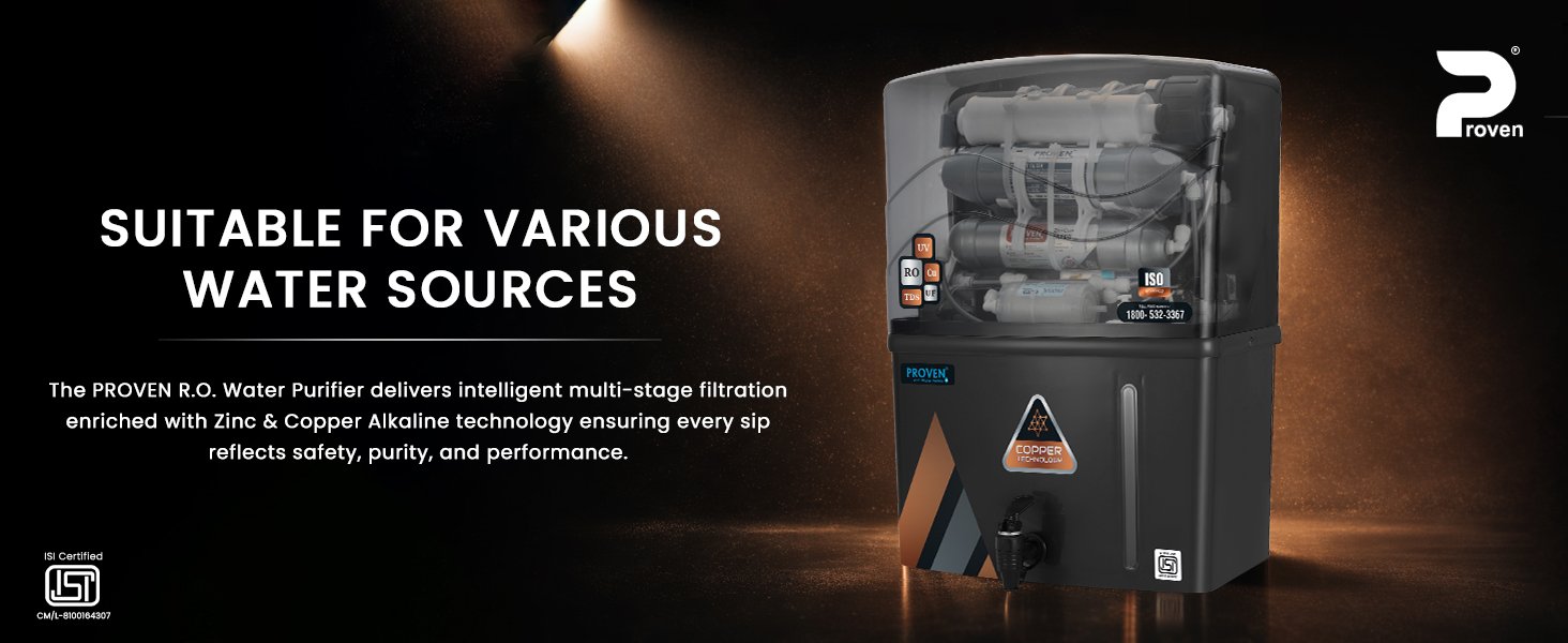 Proven Aqua RO Water Purifier for Home 12L Storage | 12 Stage Purification TDS Adjuster, RO+UV+COPPER+ZINC. Advance MTDS and HTDS Membrane, Suitable for all type water with 1 Year Warranty. — detail 5