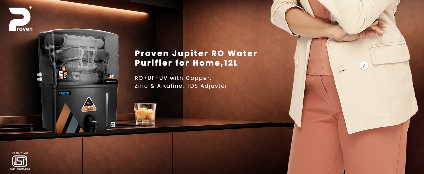 Proven Aqua RO Water Purifier for Home 12L Storage | 12 Stage Purification TDS Adjuster, RO+UV+COPPER+ZINC. Advance MTDS and HTDS Membrane, Suitable for all type water with 1 Year Warranty. — detail 3