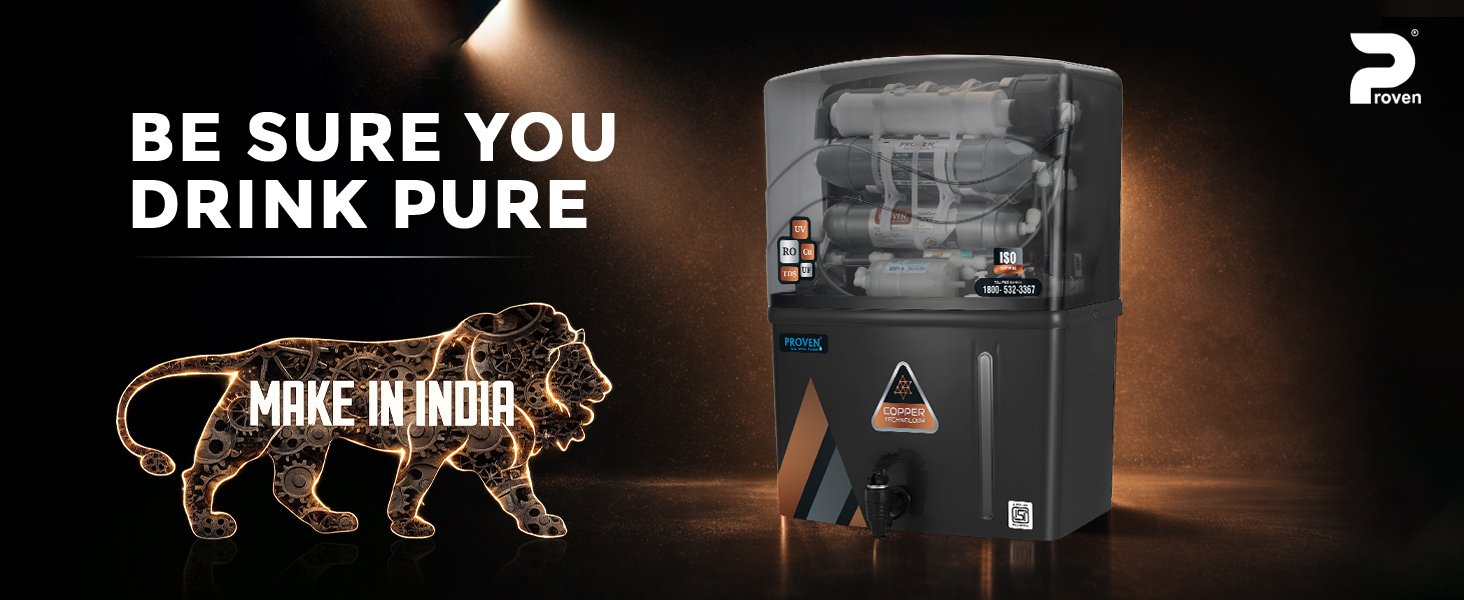 Proven Aqua RO Water Purifier for Home 12L Storage | 12 Stage Purification TDS Adjuster, RO+UV+COPPER+ZINC. Advance MTDS and HTDS Membrane, Suitable for all type water with 1 Year Warranty. — detail 1