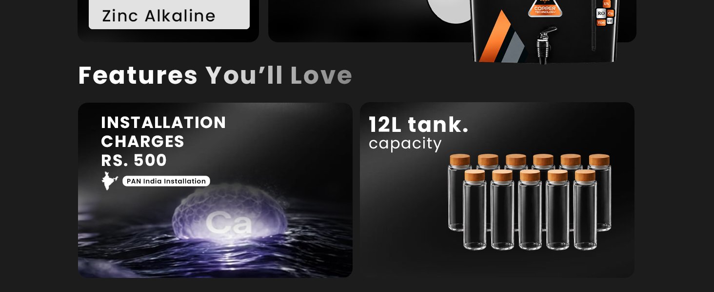 Proven Curvv RO+UV+UF Water Purifier for Home – 12L Storage | Copper Technology | TDS Adjuster | Ideal for Borewell & Hard water | ISI Certified | 1-Year Warranty | Free Prefilter (Black Copper) — detail 4