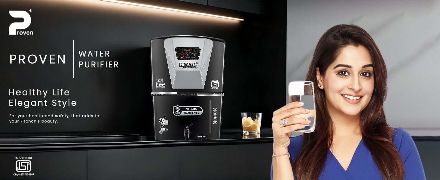 Proven Jupiter RO Water Purifier For Home | No Service for 2 Years | RO+UV+UF+TDS Adjuster | Zinc, Copper, Alkaline | 12L Storage | Ideal for Borewell & Hard Water | ISI Certified | Free Prefilter - Black Grey — detail 1