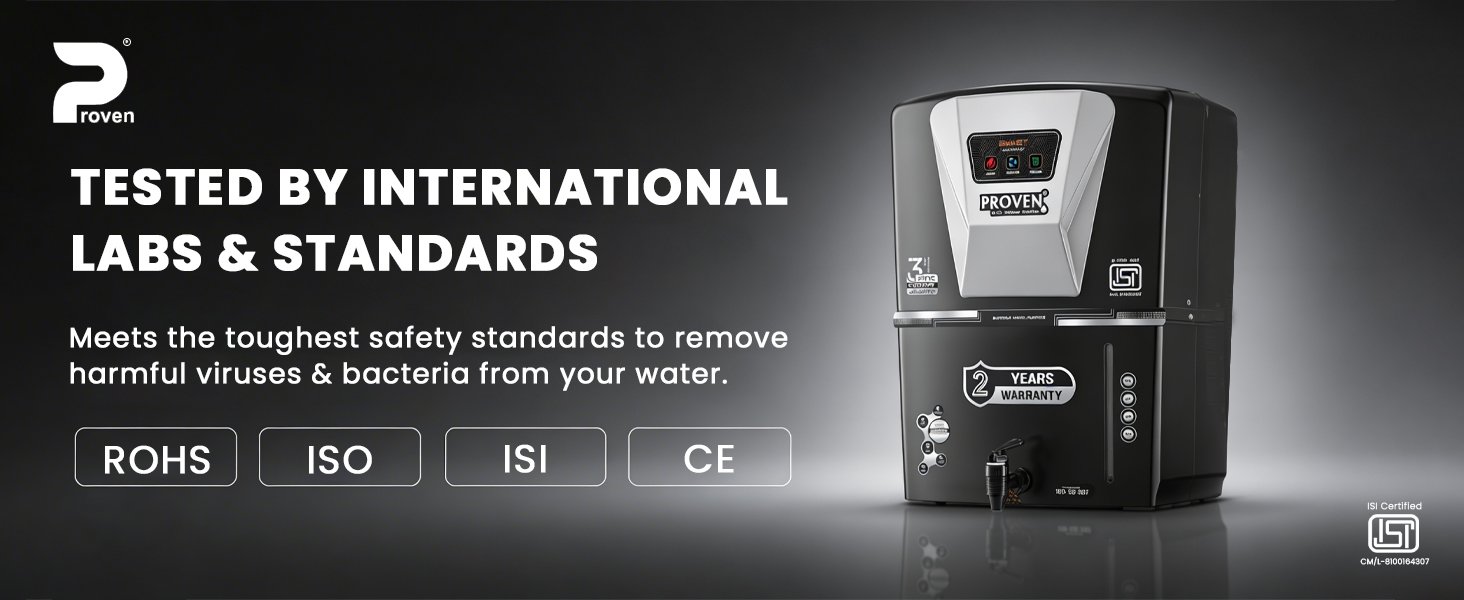 Proven Jupiter RO Water Purifier For Home | No Service for 2 Years | RO+UV+UF+TDS Adjuster | Zinc, Copper, Alkaline | 12L Storage | Ideal for Borewell & Hard Water | ISI Certified | Free Prefilter - Black Grey — detail 8