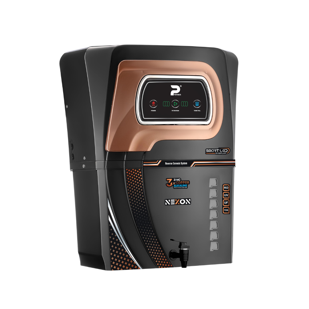 Proven Nexon RO + UV + UF Water Purifier for Home | 12L | LED Display | Copper, Zinc, Alkaline | TDS Adjuster